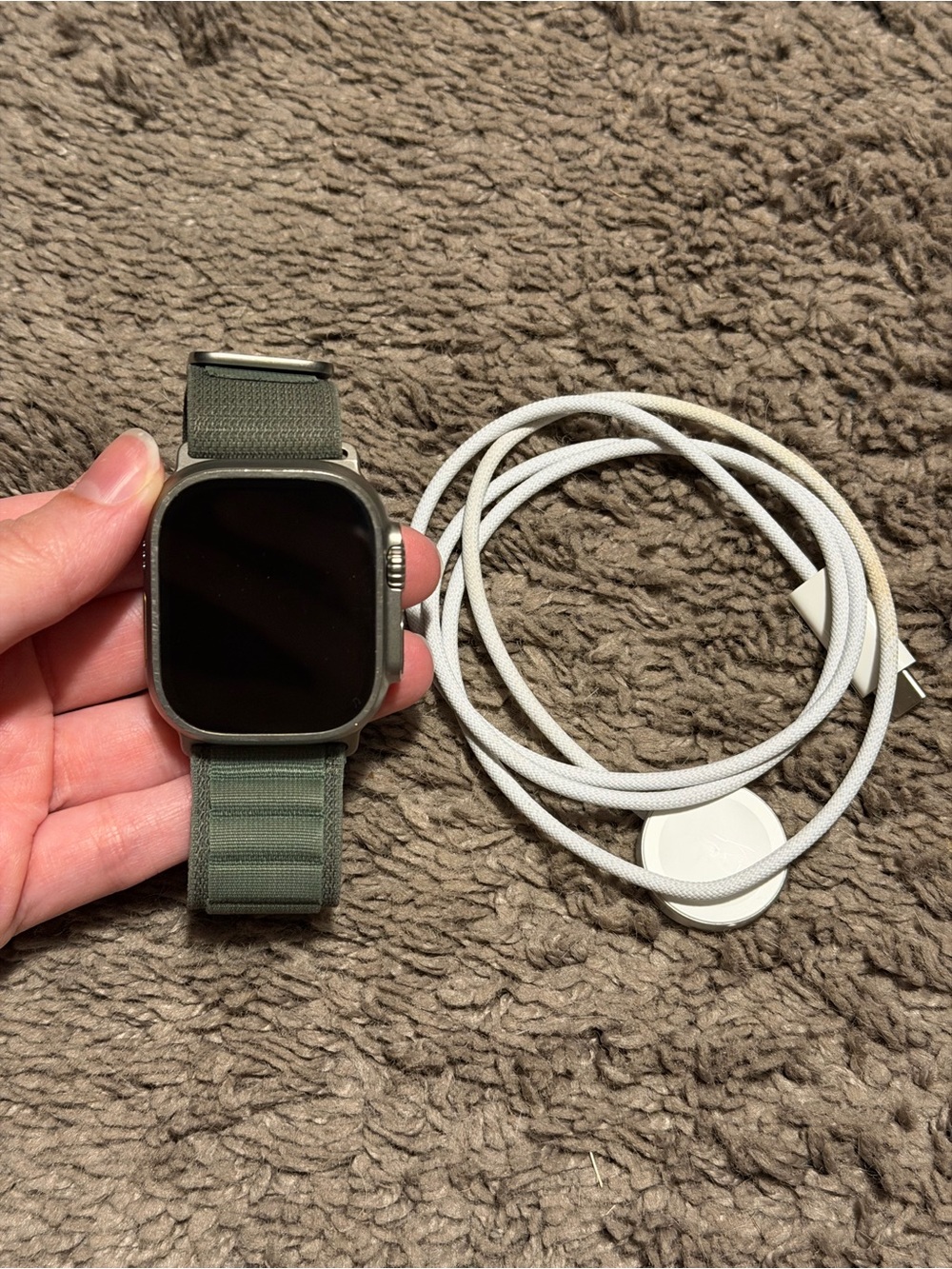 Apple Watch Ultra 49mm Titanium GPS, WiFi + Cellular Green Alpine Band